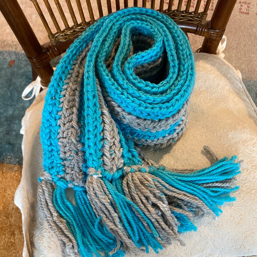 HANDCRAFTED Crochet Scarf—Adult Length UNISEX